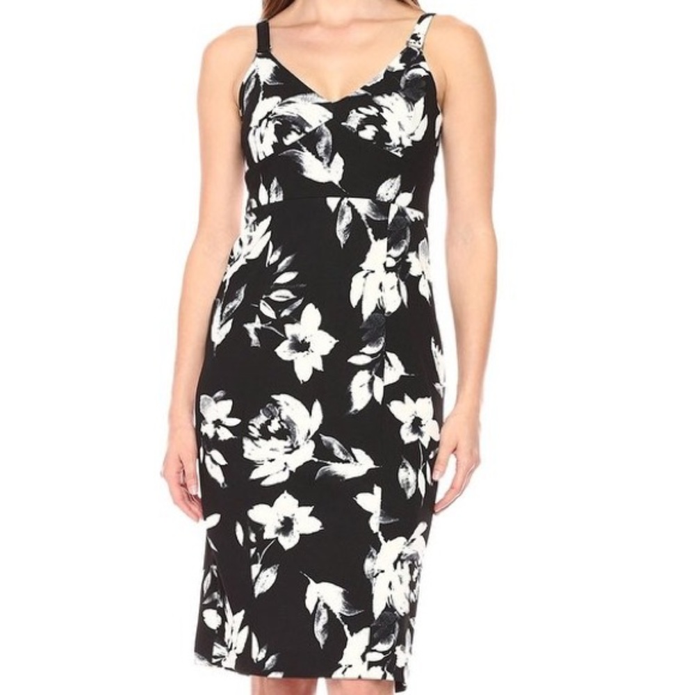 Ivanka Trump Black and White Floral Dress